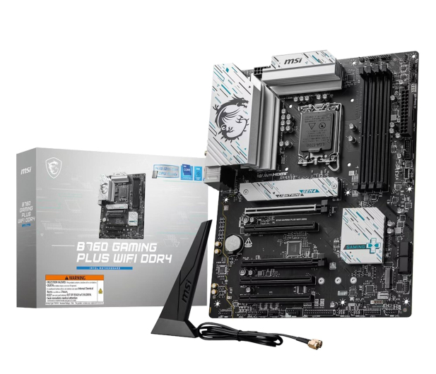 MSI Płyta główna B760 GAMING PLUS WIFI s1700 4DDR4 DP/HDMI ATX B760 GAMING PLUS WIFI DDR4 - 1490363 - zdjęcie